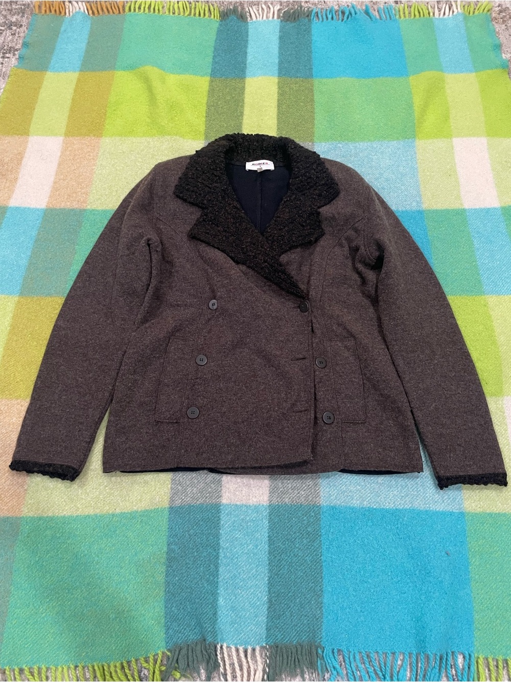 Vintage Rodier Double Breasted Wool Peacoat Jacket French Heritage Women’s